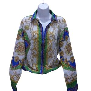 Versace Inspired Multicolor Blouse